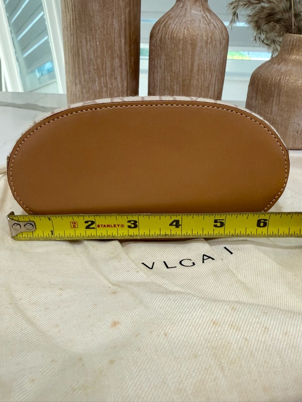 Bvlgari Logomania Mini Tote Bag - Beige Canvas & Tan Leather - Authentic BULGARI - Picture 9 of 11